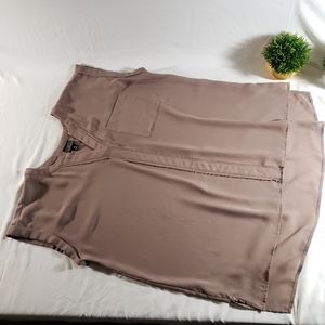Worthington Taupe Blouse, Sleeveless Size XL